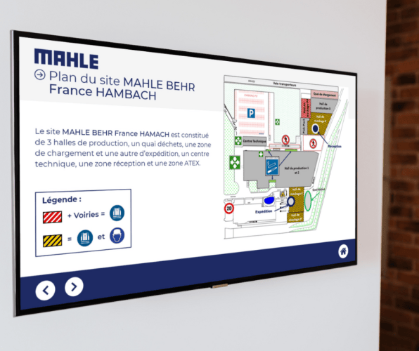 affichage industriel système de guidage