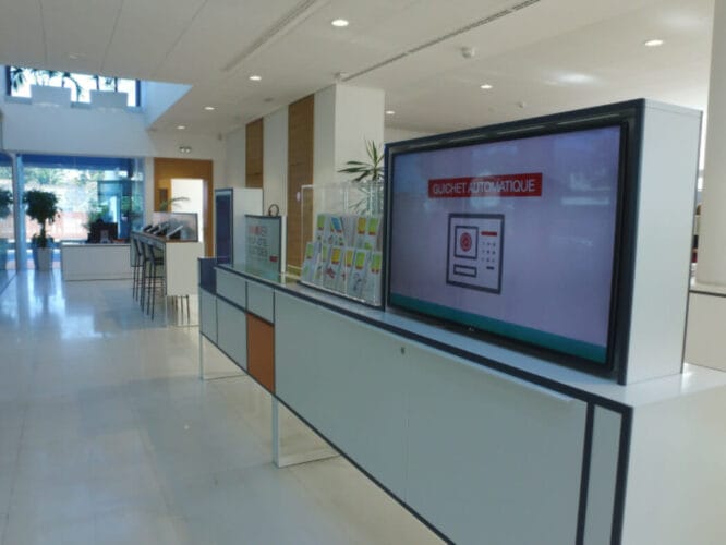 affichage dynamique entreprise accueil innovant